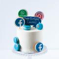 Birthday social media design cake