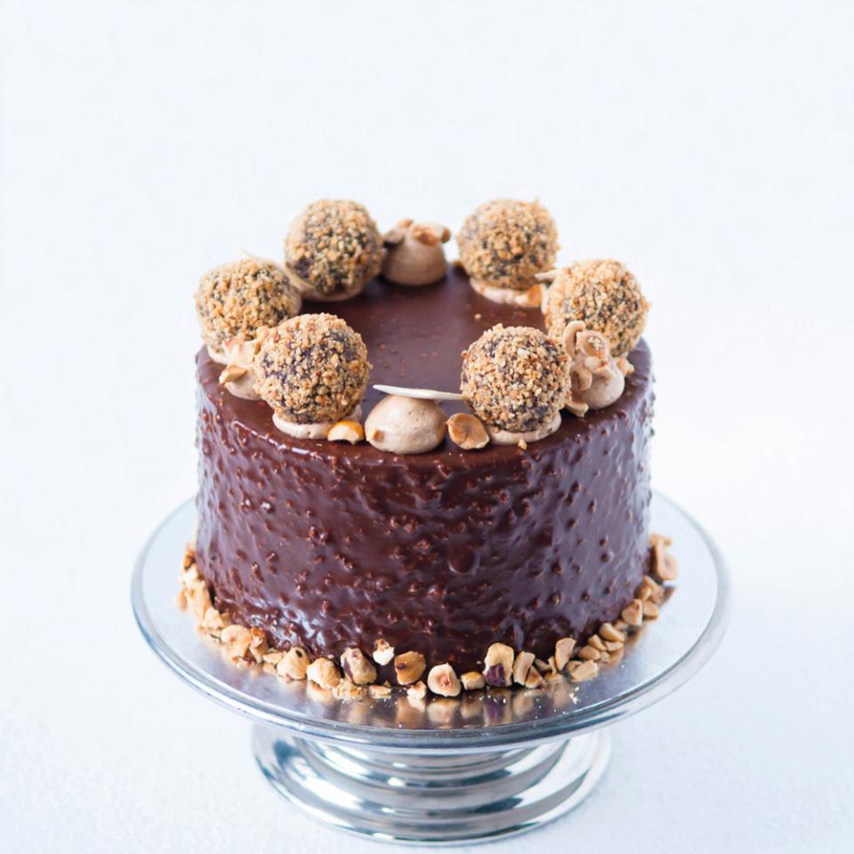 Birthday chocolate hazelnut crunch cake order online London delivery