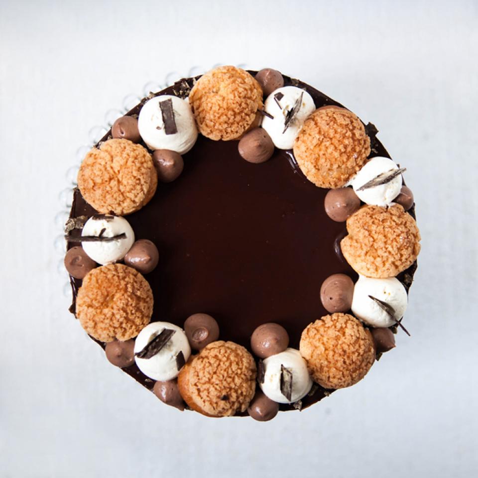 Profiterole cake at bakery near me London